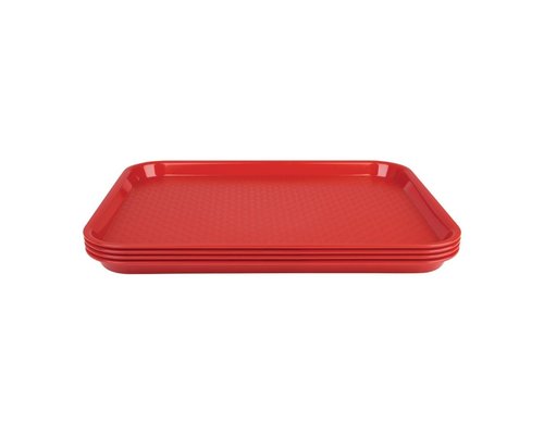 OLYMPIA DIENBLADEN  Plateau fast food rouge 34,5 x 26,5 cm