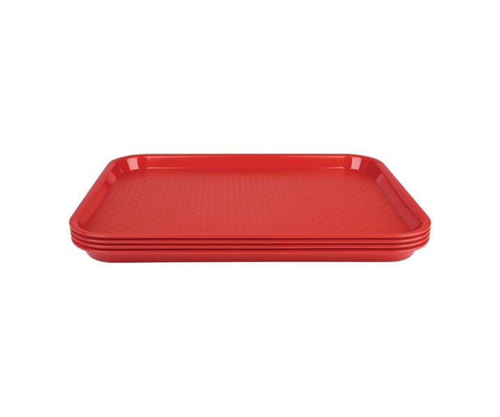 OLYMPIA DIENBLADEN    Dienblad fast food  rood  34,5 x 26,5 cm