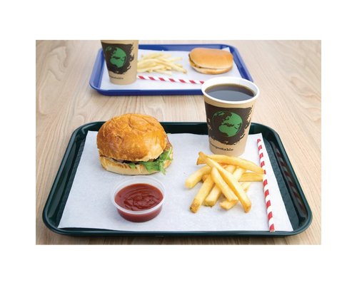 OLYMPIA DIENBLADEN  Plateau fast food vert 34,5 x 26,5 cm