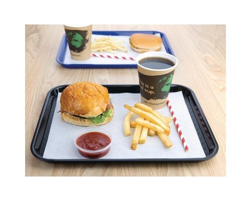 OLYMPIA DIENBLADEN    Dienblad fast food  zwart  34,5 x 26,5 cm