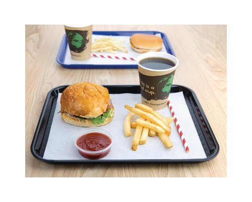 OLYMPIA DIENBLADEN  Plateau fast food noir 34,5 x 26,5 cm