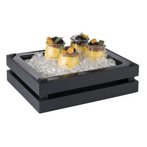 M & T  Buffet box GN 1/2 black wood