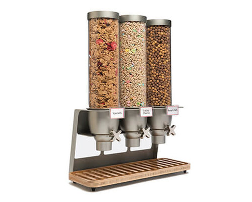 ROSSETO Cereal dispenser 3 x 4,9 liter on wooden bamboo base