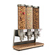 ROSSETO Cereal dispenser 3 x 4,9 liter on wooden bamboo base