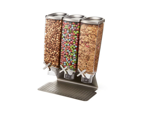 ROSSETO Cereal dispenser  3 x 3,8 liter on stainless steel base