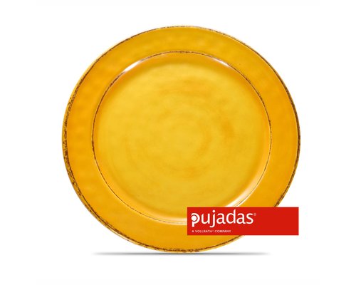 PUJADAS Assiette plate 28 cm mélamine jaune