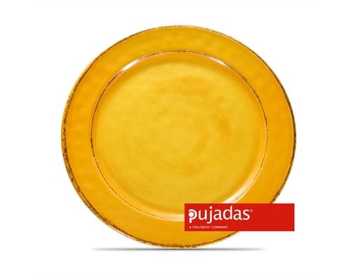 PUJADAS Flat plate 28 cm yellow melamine