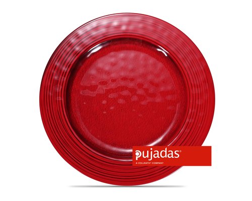 PUJADAS Assiette plate 28 cm  mélamine rouge