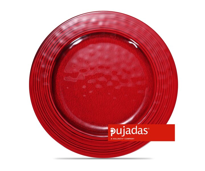 PUJADAS Assiette plate 28 cm  mélamine rouge