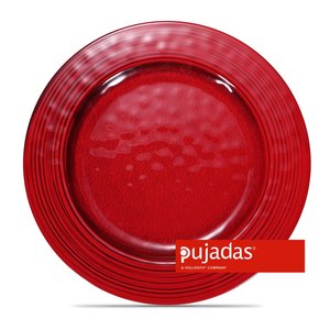 PUJADAS Assiette plate 22 cm mélamine rouge