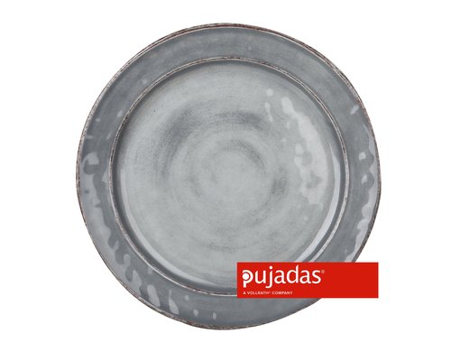 PUJADAS Assiette plate 22 cm  mélamine gris