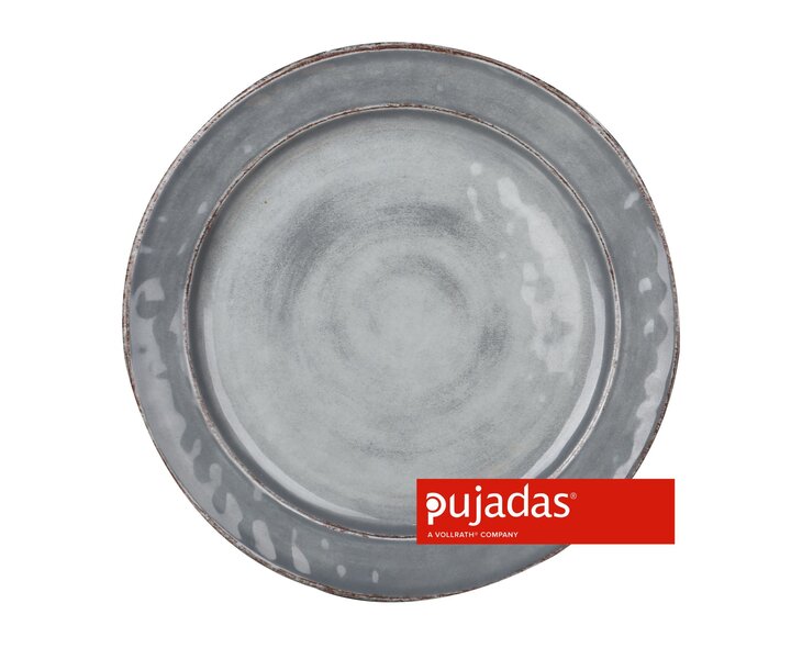 PUJADAS Flat tapas plate 22 cm grey melamine