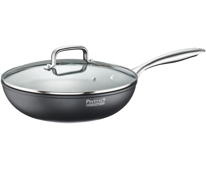 PINTINOX  Wok met glazen deksel 28 cm