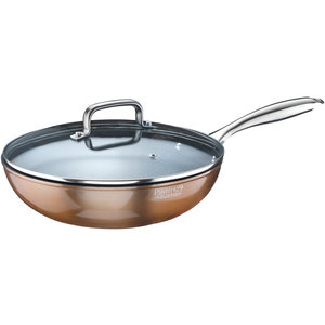 PINTINOX  Wok avec couvercle en verre 28 cm