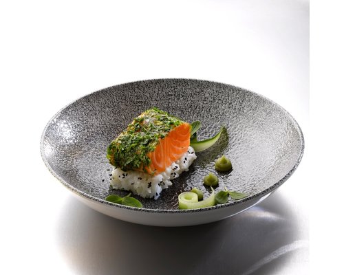 CHURCHILL Deep bord 24,8 cm Raku Quartz Black