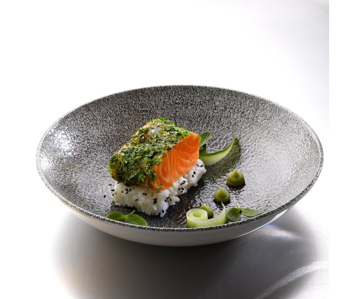 CHURCHILL Deep bord 24,8 cm Raku Quartz Black