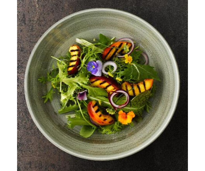 CHURCHILL Deep bord 24,8 cm Raku Patina Burnished green