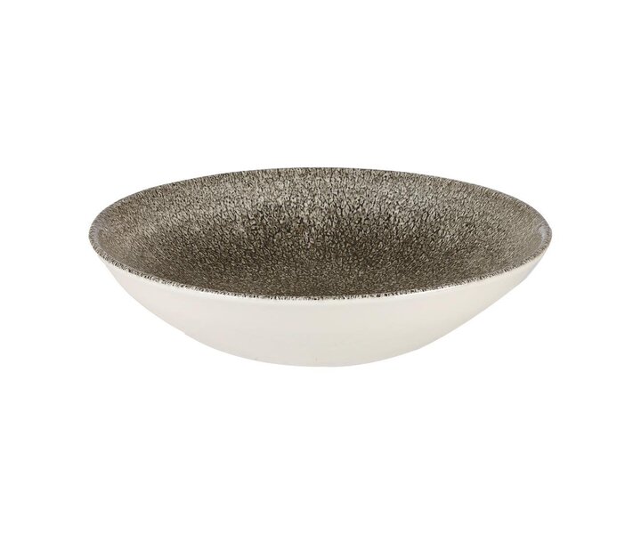 CHURCHILL Deep plate 24,8 cm Raku Quartz Black