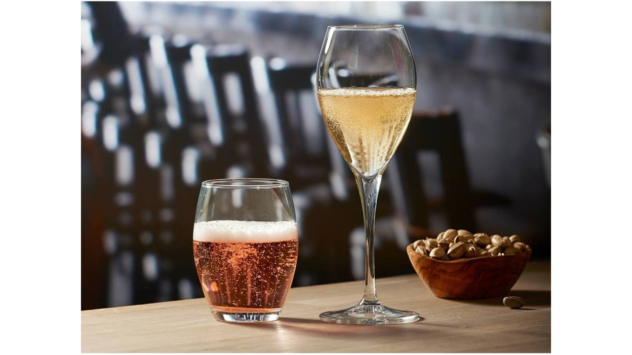 Flûtes à Champagne Monte Carlo - Lot De 6 - Verre Sodo-cendré 230 Ml - Élégant Et Lavable Au Lave-vaisselle