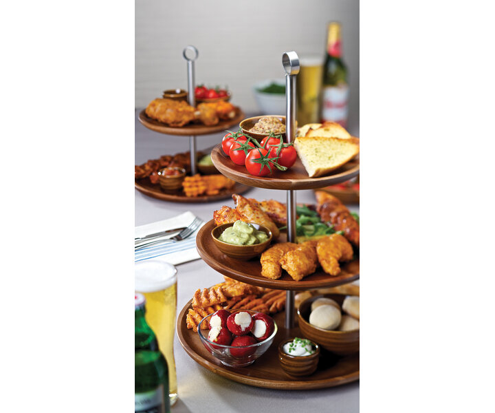 UTOPIA  Présentoir 3 niveaux en bois d'acacia