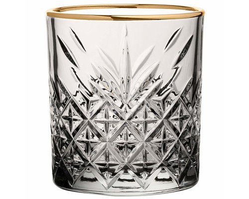 PASABAHCE Whisky  glas 36 cl met  gouden boord Timeless Vintage