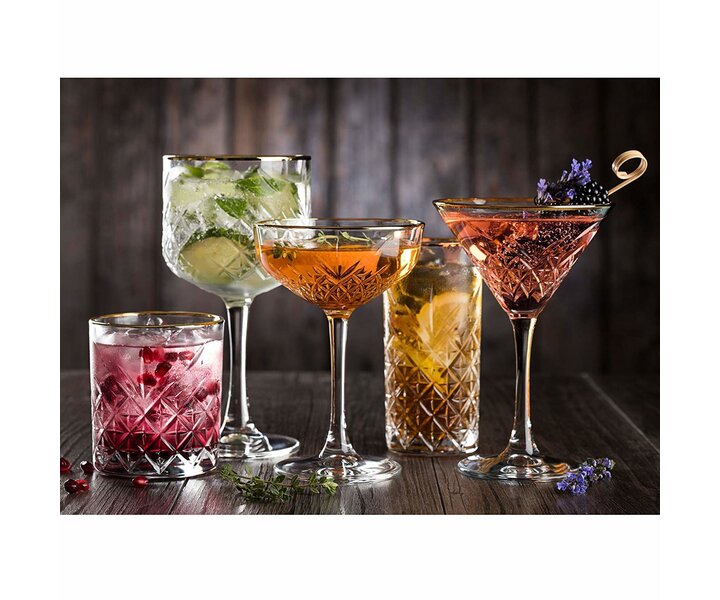 PASABAHCE Whisky  glas 36 cl met  gouden boord Timeless Vintage