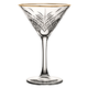 PASABAHCE Martini glas 23 cl met  gouden boord Timeless Vintage