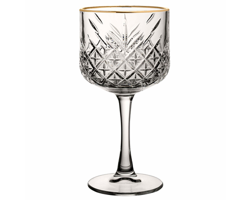 PASABAHCE Cocktail  glas 55 cl met  gouden boord Timeless Vintage