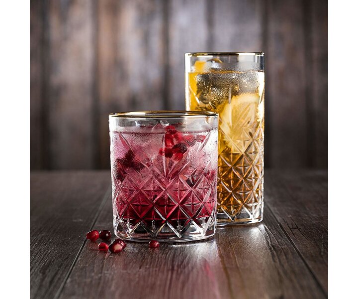 PASABAHCE Cocktail coupe 27 cl with golden rim Timeless Vintage