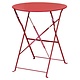 M & T  Table ronde 59,5 cm pliable rouge