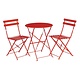 M & T  Table round 59,5 cm foldable red