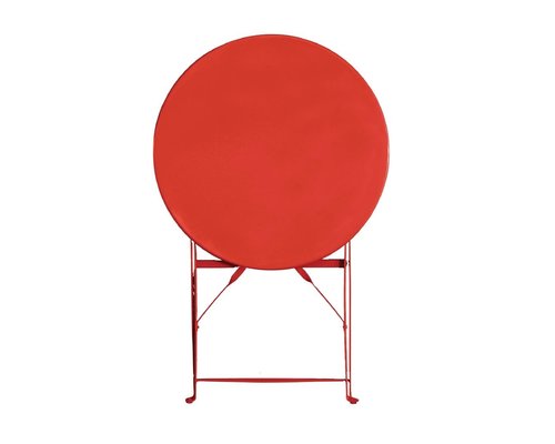 M & T  Table round 59,5 cm foldable red