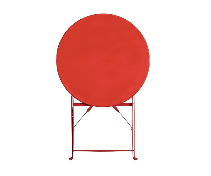 M&T Table round 59,5 cm foldable red