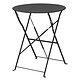 M&T Table round 59,5 cm foldable black