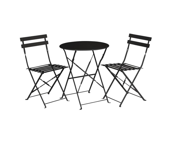 M&T Table ronde 59,5 cm pliable noire