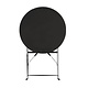 M & T  Table ronde 59,5 cm pliable noire