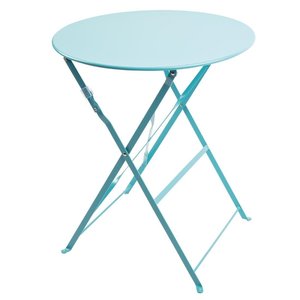 M & T  Table ronde 59,5 cm pliable turquoise