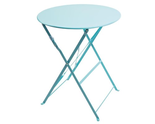 M & T  Table ronde 59,5 cm pliable turquoise