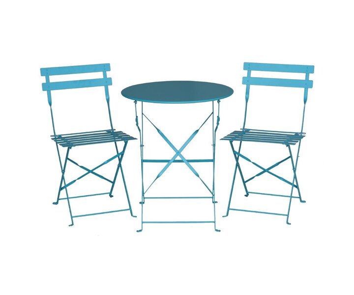 M&T Tafel rond 59,5 cm opklapbaar turquoise