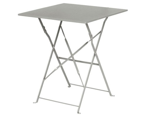 M & T  Table carrée 60 x 60 cm pliable grise