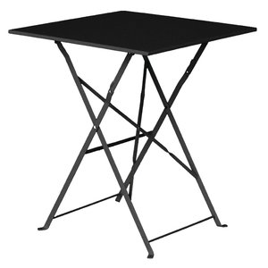 M & T  Table carrée 60 x 60  cm pliable noire