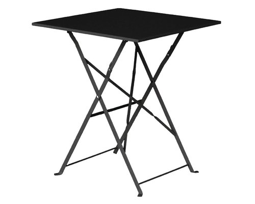 M & T  Table carrée 60 x 60 cm pliable noire