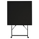 M & T  Table carrée 60 x 60 cm pliable noire