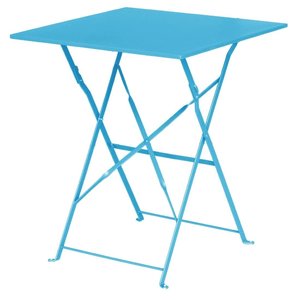 M & T  Table carrée 60 x 60  cm pliable turquoise