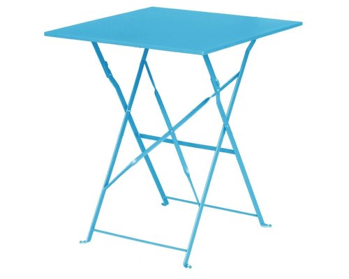 M&T Table square 60 x 60 cm foldable seaside blue