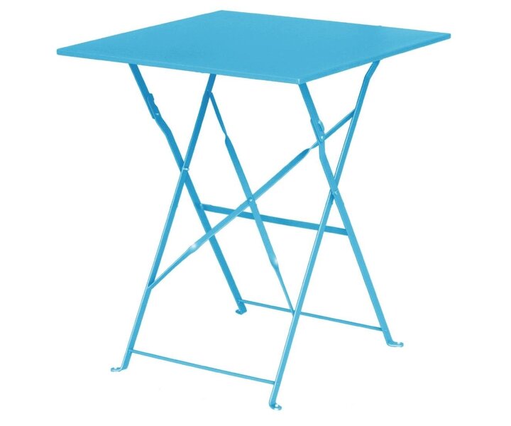 M&T Table square 60 x 60 cm foldable seaside blue