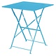 M & T  Table square 60 x 60 cm foldable seaside blue