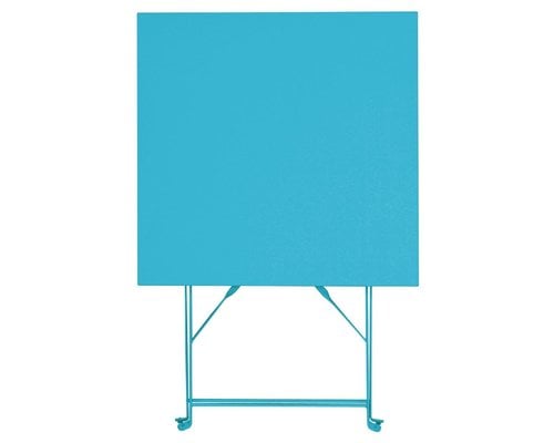 M & T  Table carrée 60 x 60 cm pliable turquoise