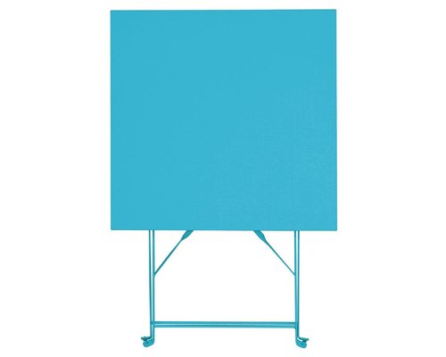 M & T  Tafel vierkant 60 x 60  cm opklapbaar turquoise