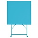 M & T  Table square 60 x 60 cm foldable seaside blue